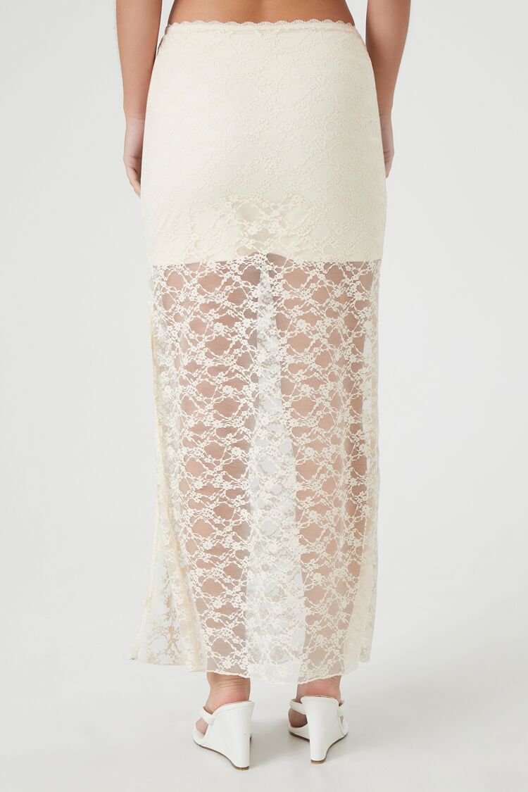 Lace Column Maxi Slit Skirt | Forever 21 Womens