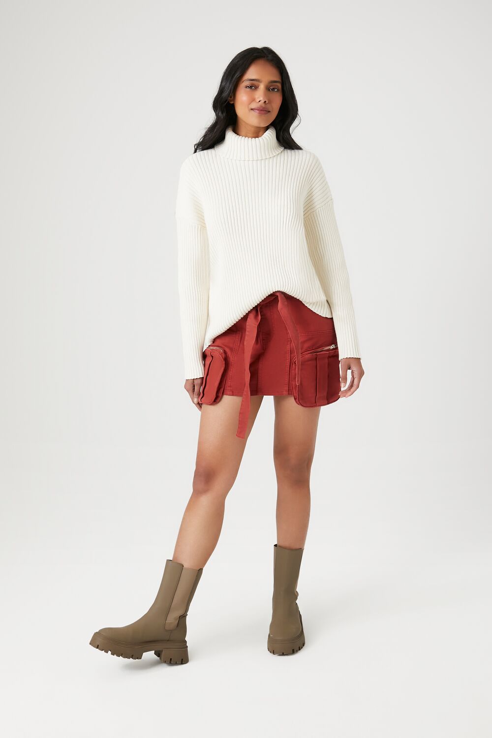Twill Utility Cargo Mini Skirt | Forever 21 Womens