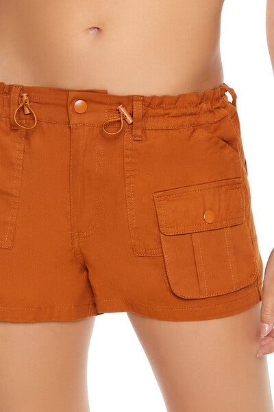 Twill Drawstring Cargo Shorts | Forever 21 Womens