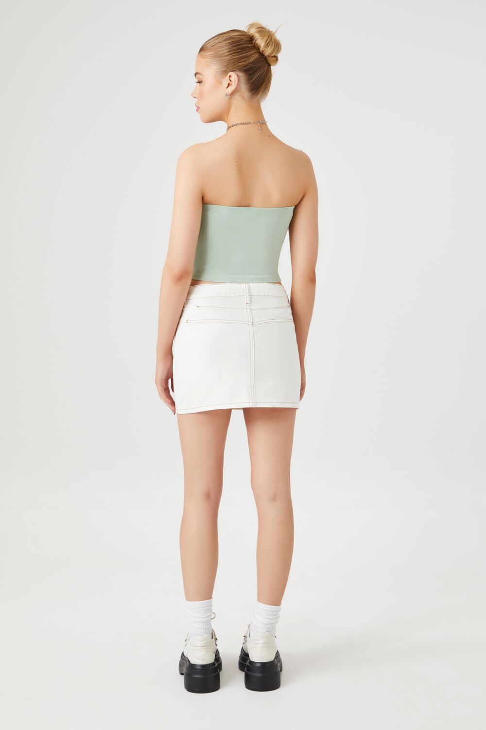 Seamed Denim Mini Skirt | Forever 21 Womens