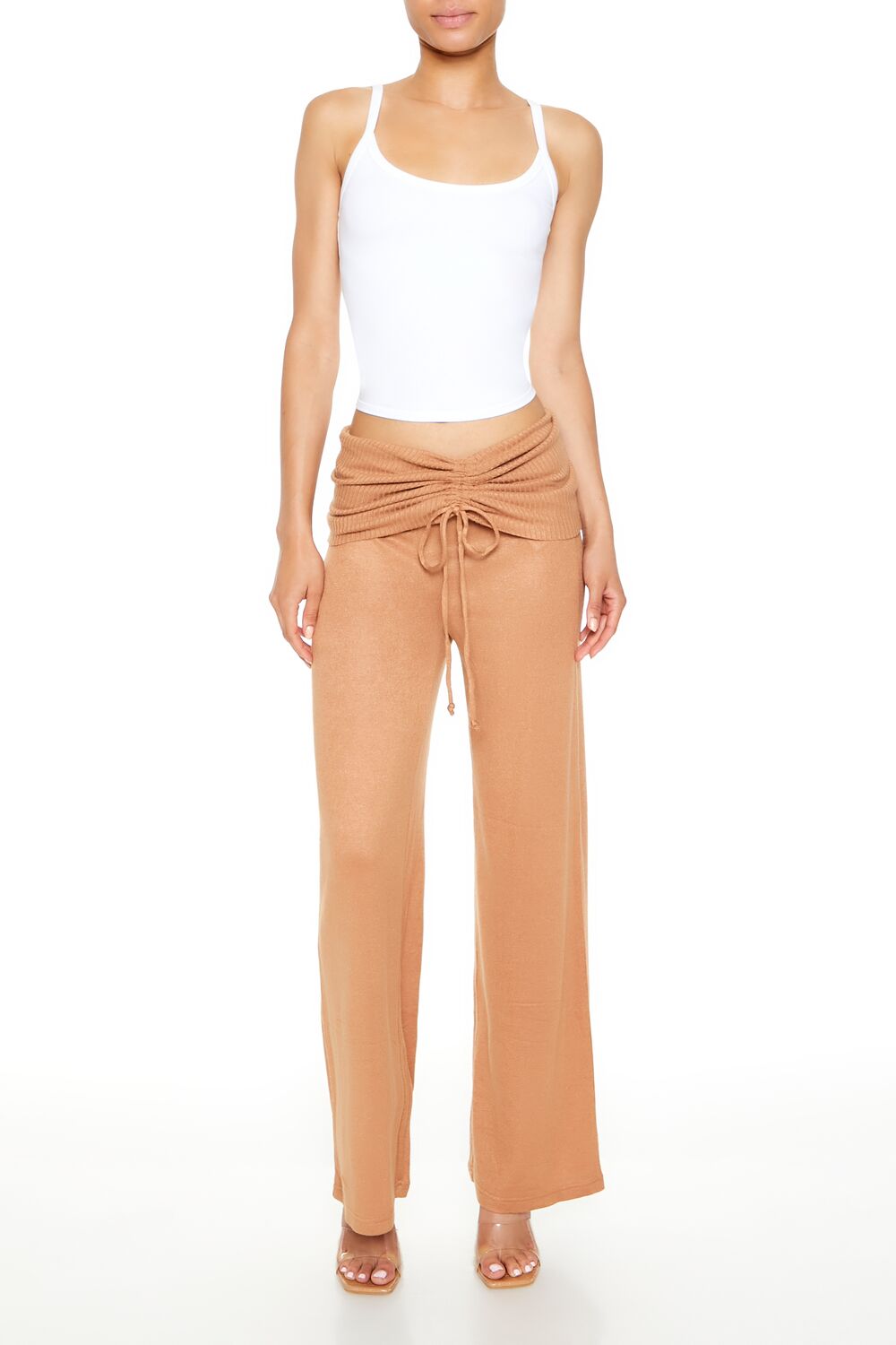 Ruched Drawstring Foldover Pants | Forever 21 Womens