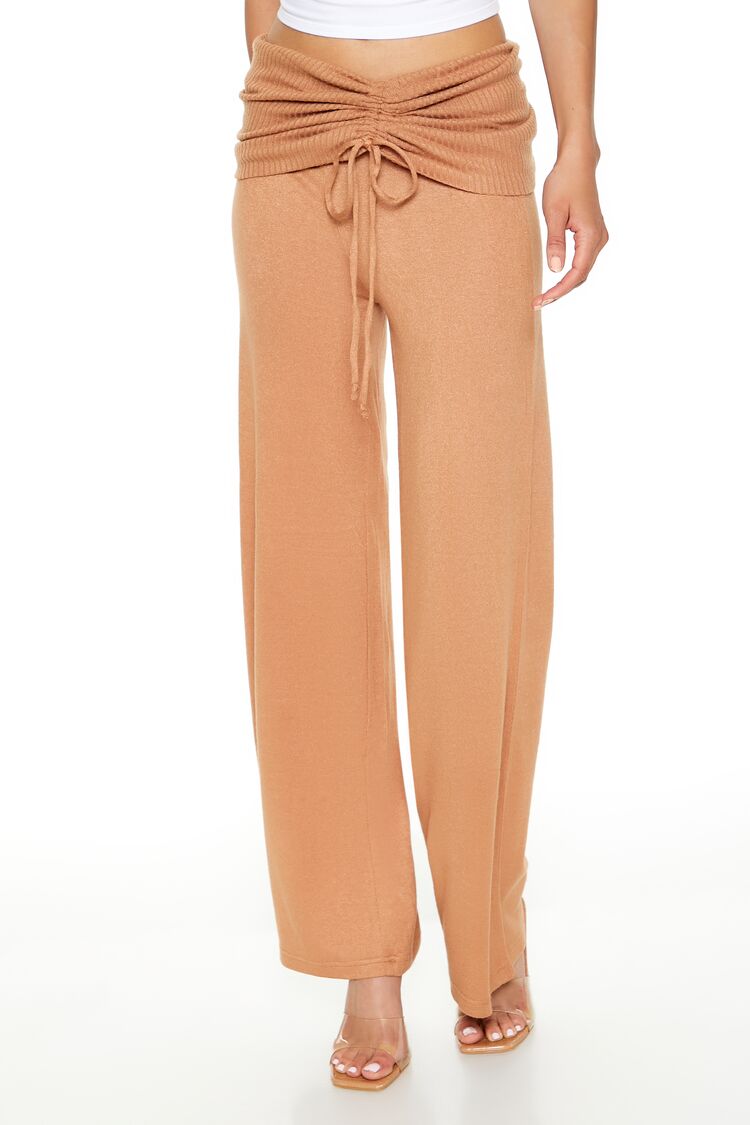 Ruched Drawstring Foldover Pants | Forever 21 Womens