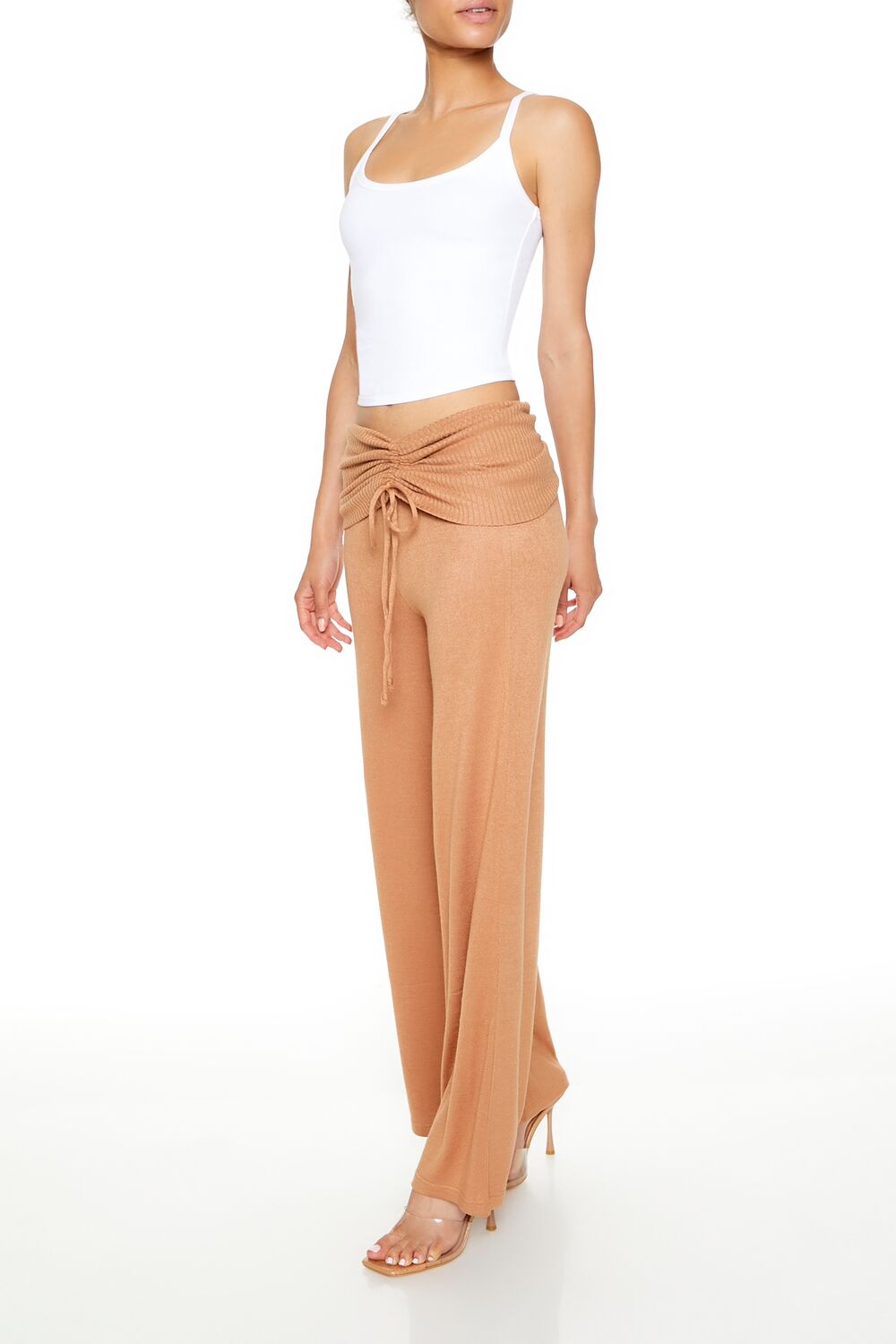 Ruched Drawstring Foldover Pants | Forever 21 Womens