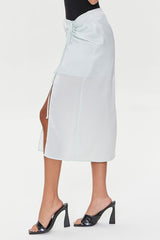 Satin Ruched Drawstring Skirt | Forever 21 Womens