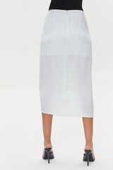 Satin Ruched Drawstring Skirt | Forever 21 Womens