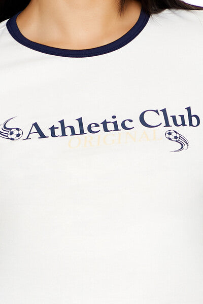 Athletic Club Ringer Baby Tee | Forever 21 Womens