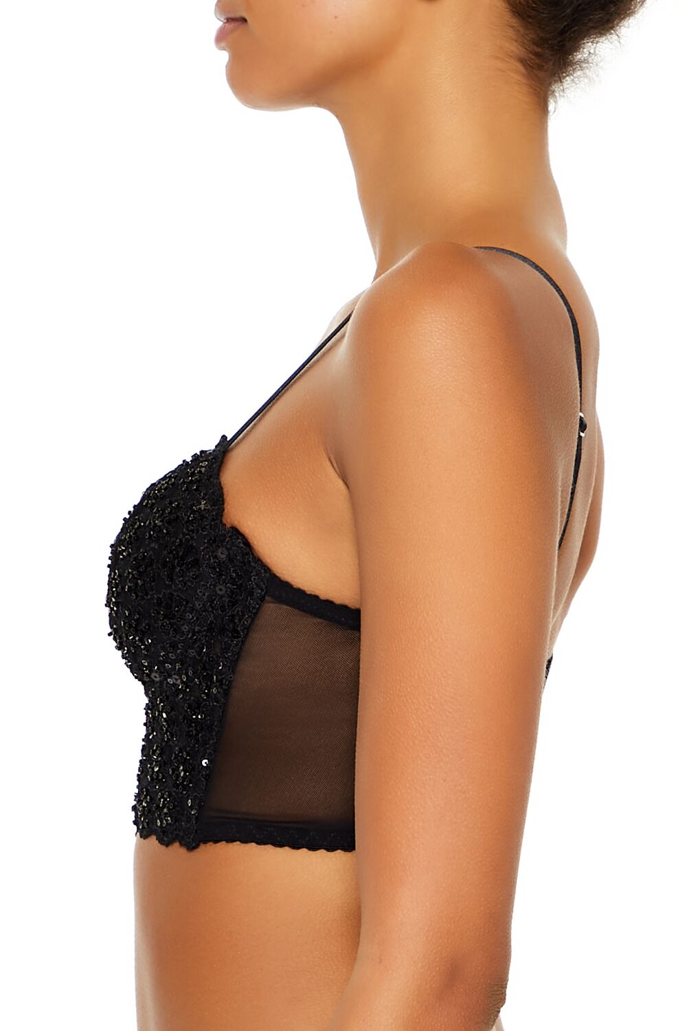 Sequin Lingerie Cropped Cami | Forever 21 Womens