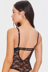 Floral Lace Mesh Lingerie Bodysuit | Forever 21 Womens