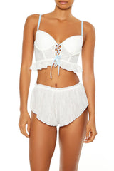 Ruffle Lace-Up Lingerie Corset Cami | Forever 21 Womens