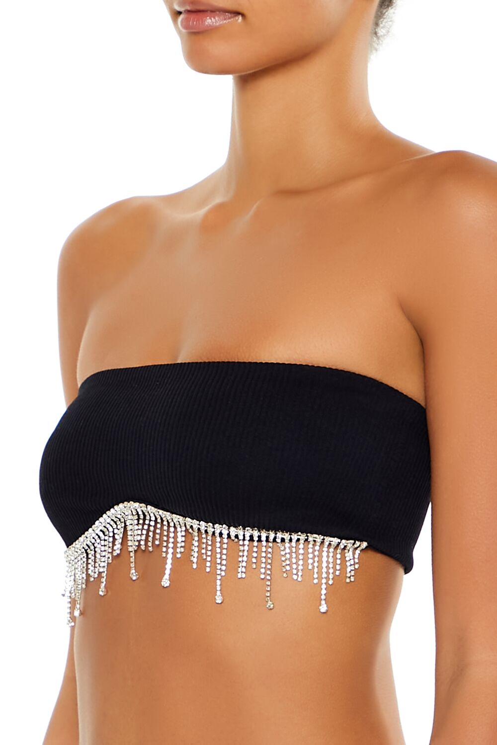 Seamless Rhinestone Fringe Bralette | Forever 21 Womens