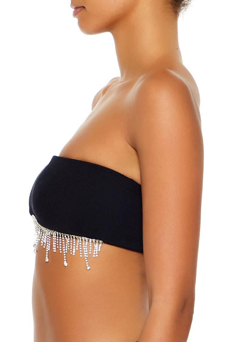 Seamless Rhinestone Fringe Bralette | Forever 21 Womens