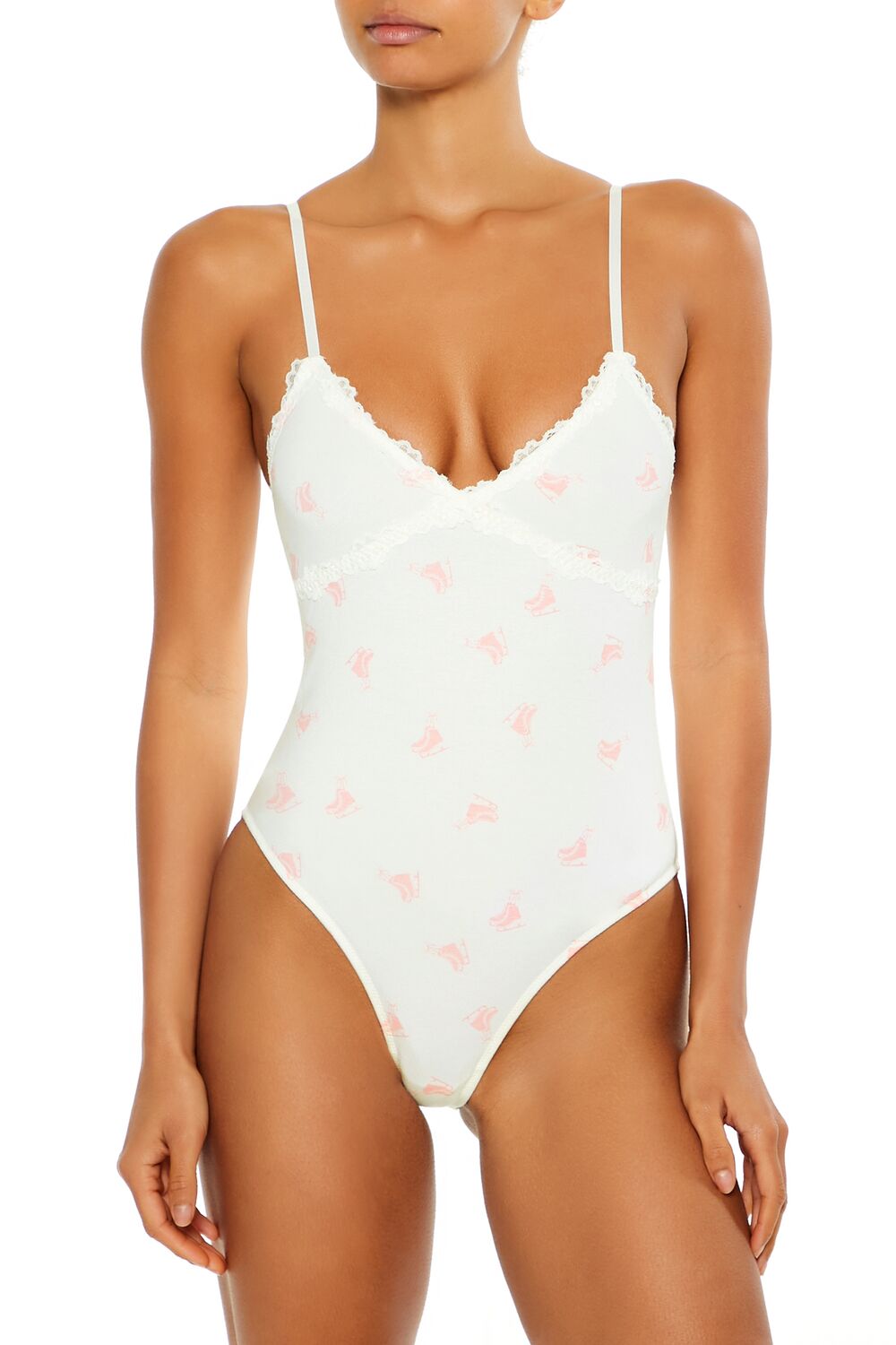 Ice Skate Print Lingerie Bodysuit | Forever 21 Womens