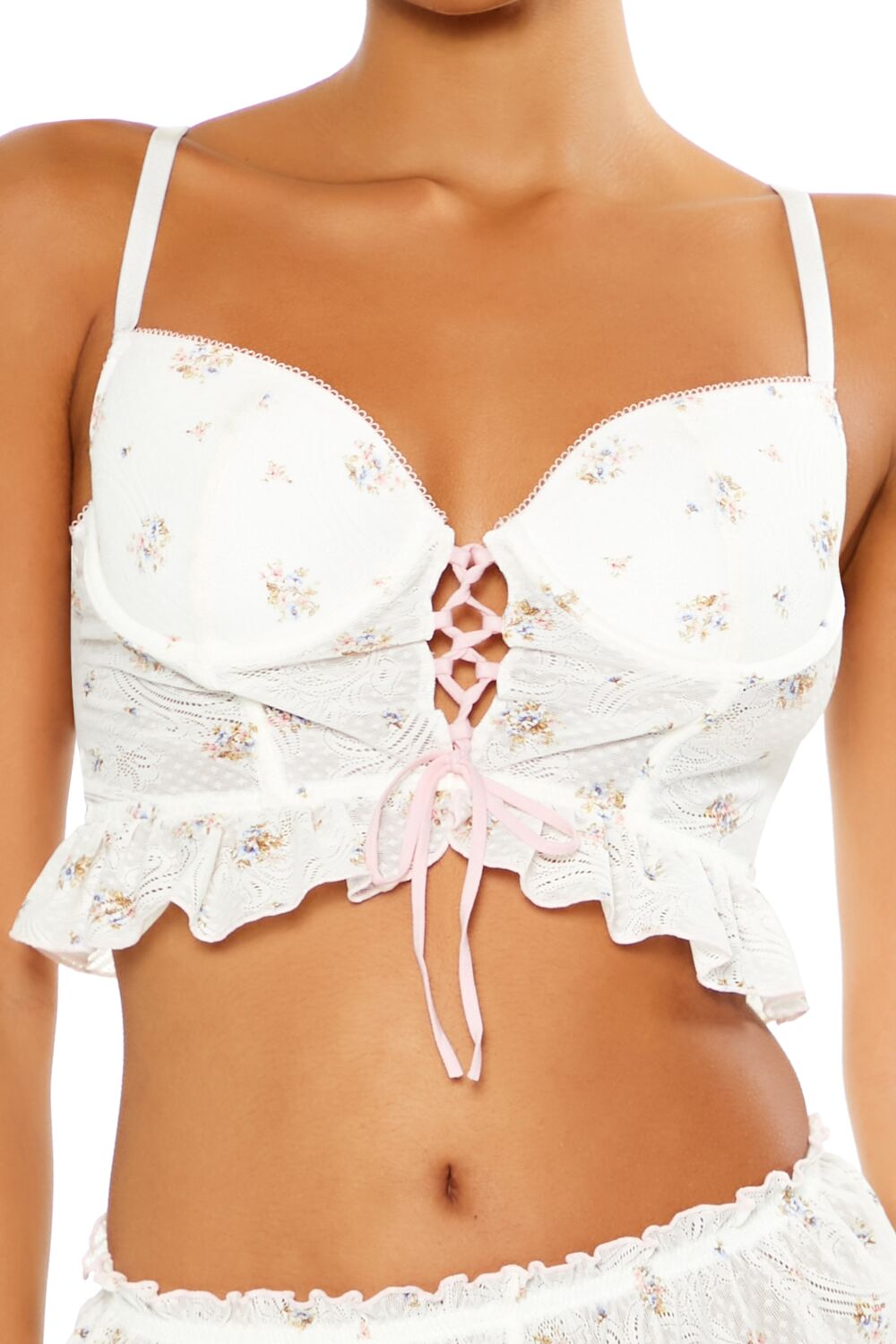 Floral Lace-Up Lingerie Corset Cami | Forever 21 Womens