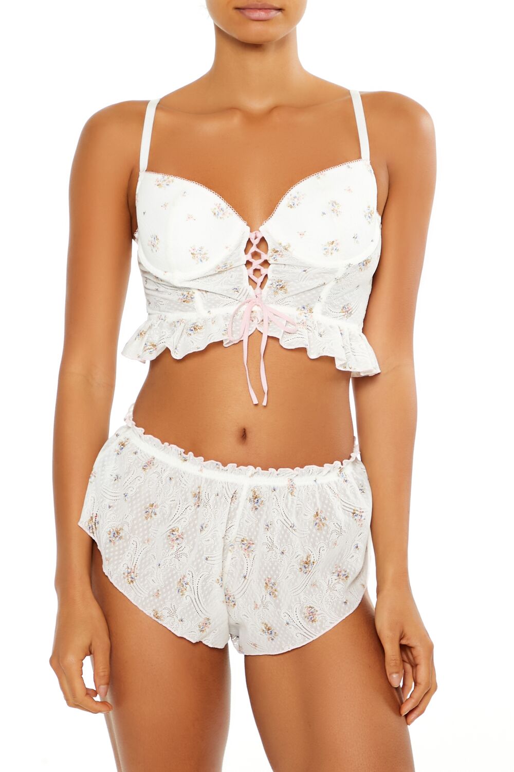 Floral Lace-Up Lingerie Corset Cami | Forever 21 Womens