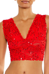 Sequin Lace Lingerie Crop Top | Forever 21 Womens