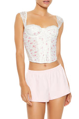 Floral Lingerie Corset Crop Top | Forever 21 Womens