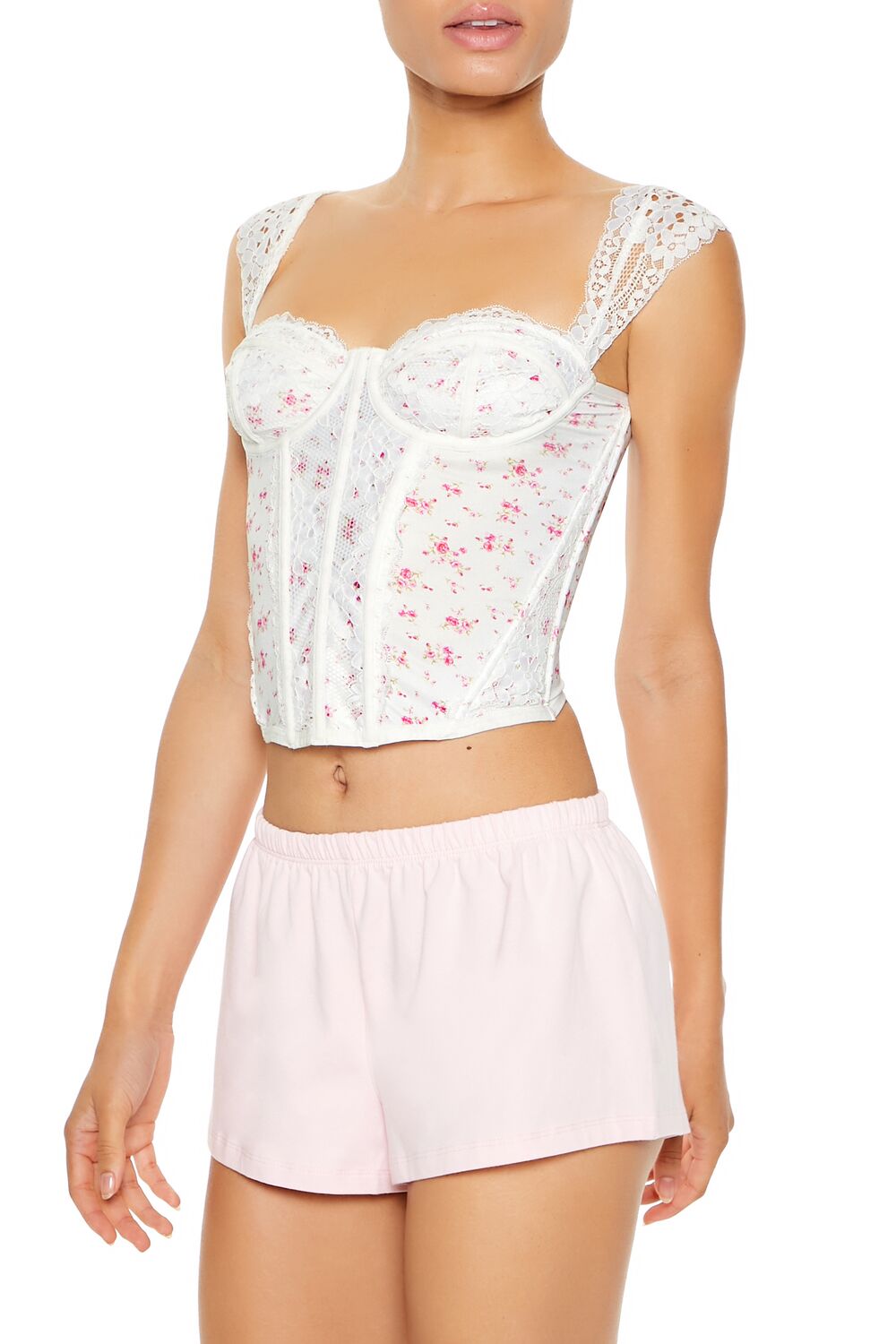 Floral Lingerie Corset Crop Top | Forever 21 Womens