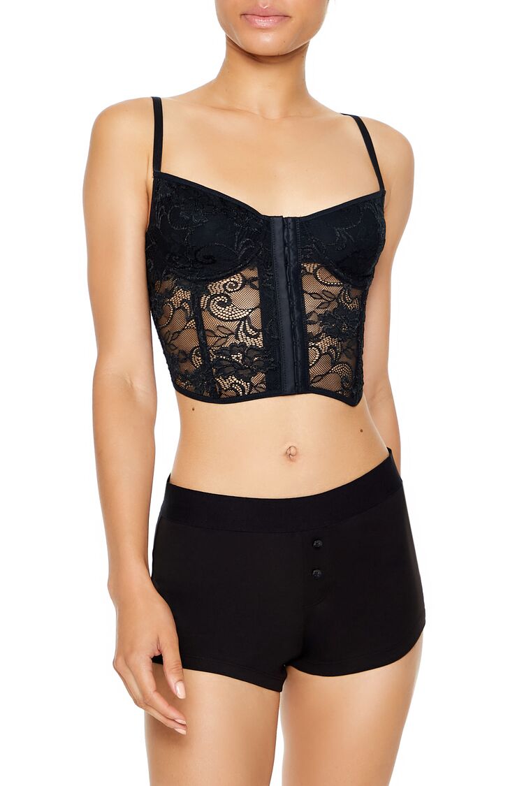 Sheer Lace Underwire Corset Bra | Forever 21 Womens