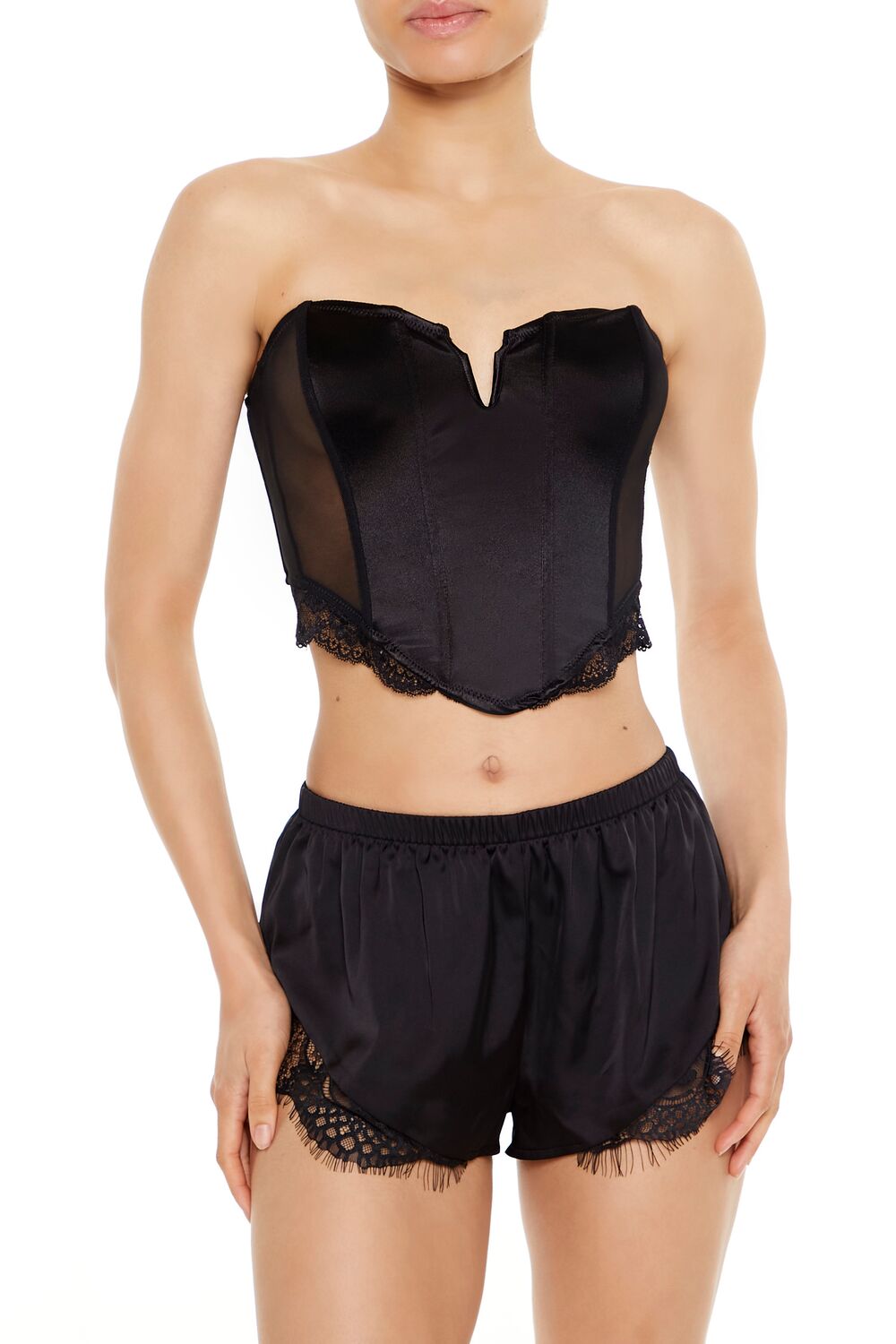 Lingerie Corset Tube Crop Top | Forever 21 Womens