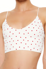 Seamless Heart Print Bralette | Forever 21 Womens