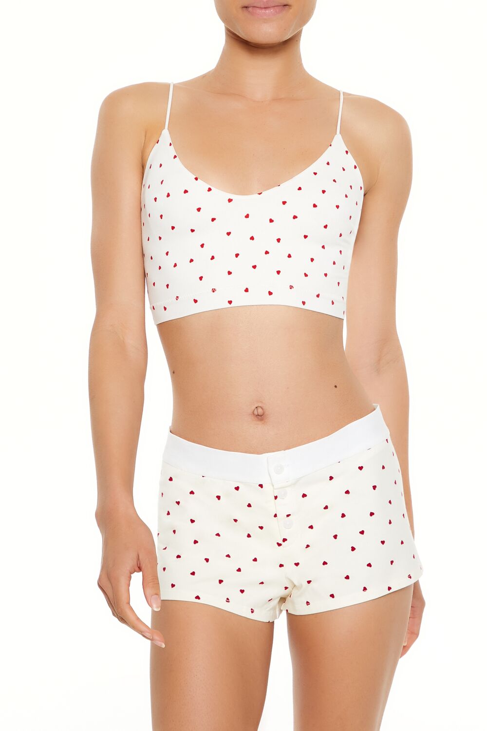 Seamless Heart Print Bralette | Forever 21 Womens