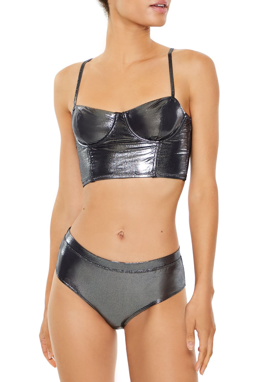 Metallic Lingerie Bustier | Forever 21 Womens