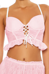 Ruffle Lace-Up Lingerie Corset Cami | Forever 21 Womens