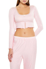 Polka Dot Bow Pajama Crop Top | Forever 21 Womens