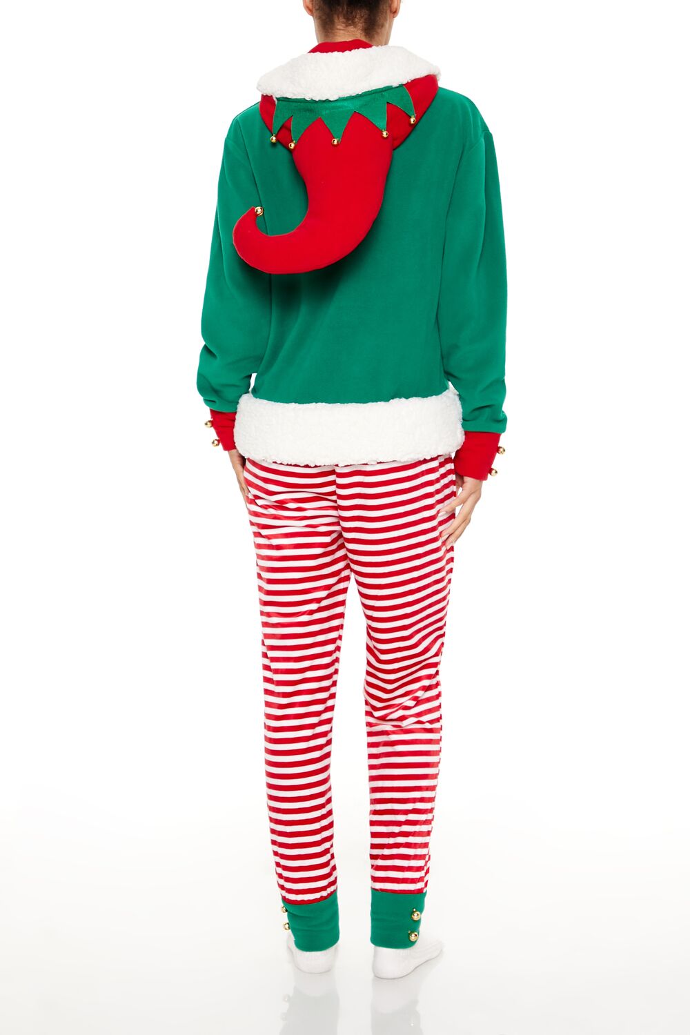 Hooded Elf Pajama Jumpsuit | Forever 21 Womens
