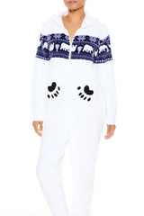 Hooded Polar Bear Jumpsuit | Forever 21 Womens