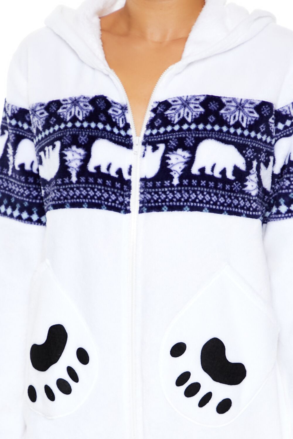 Hooded Polar Bear Jumpsuit | Forever 21 Womens