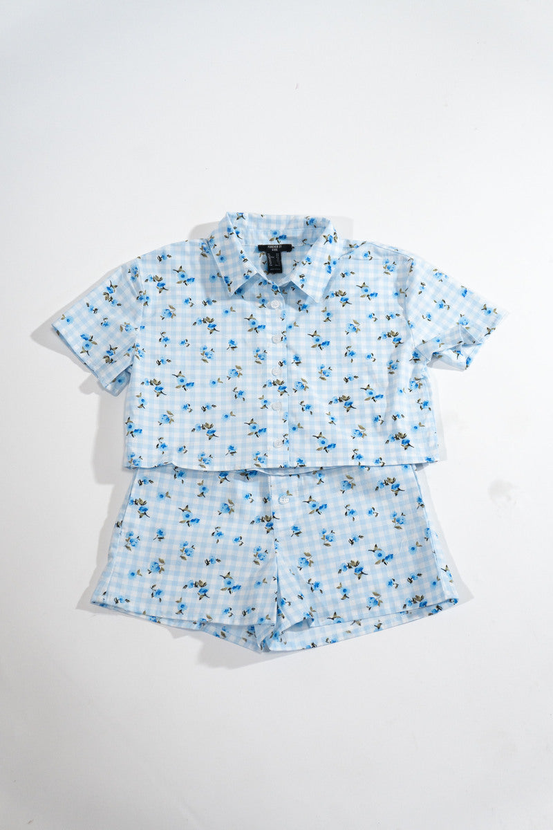 Kids Floral Short-Sleeve Shirt & Shorts Set | Forever 21 Womens