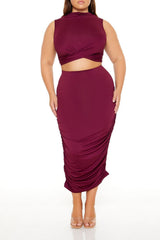 Plus Size Ruched Crop Top & Skirt Set | Forever 21 Womens