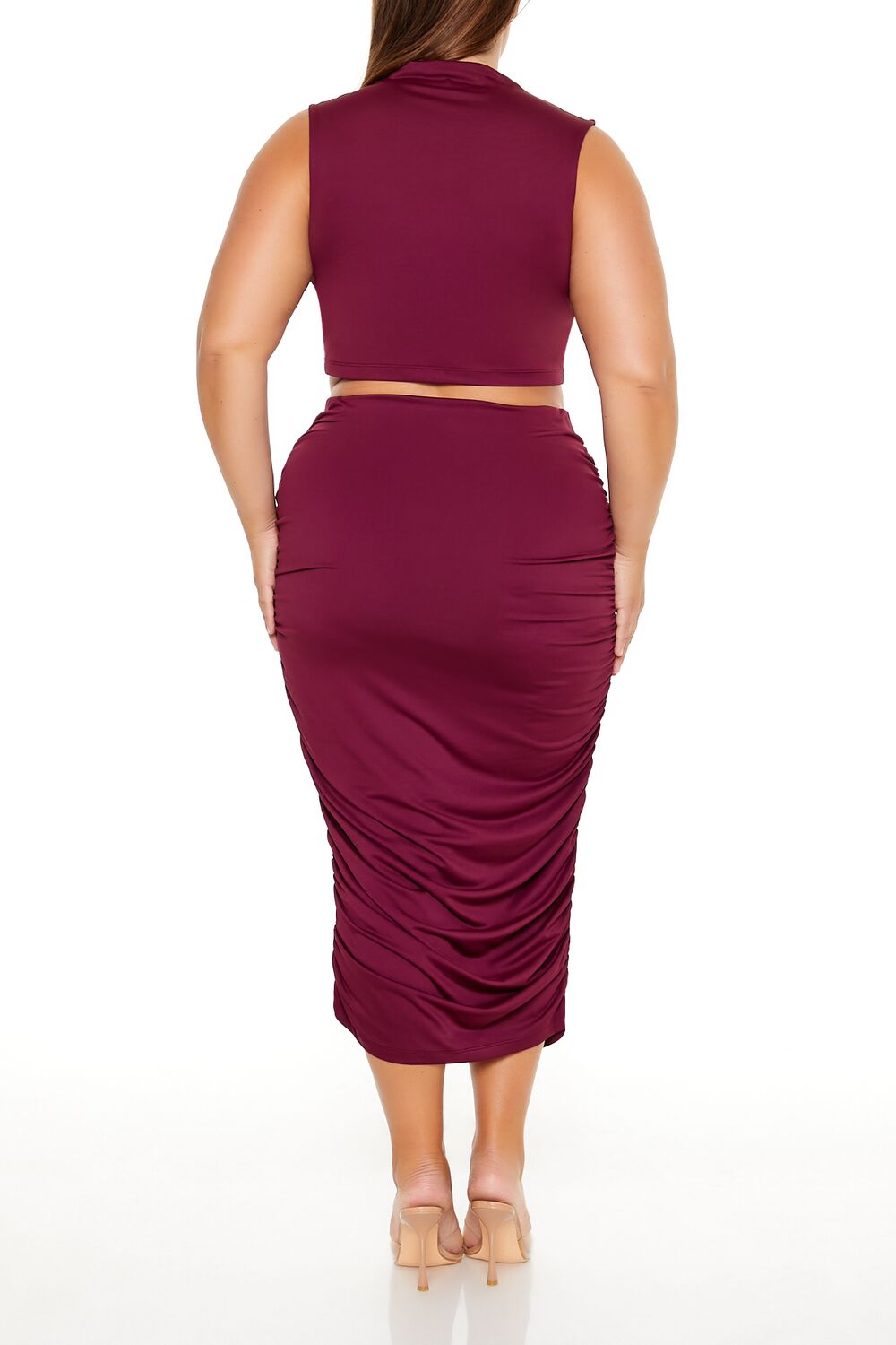 Plus Size Ruched Crop Top & Skirt Set | Forever 21 Womens