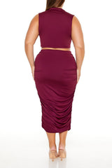 Plus Size Ruched Crop Top & Skirt Set | Forever 21 Womens
