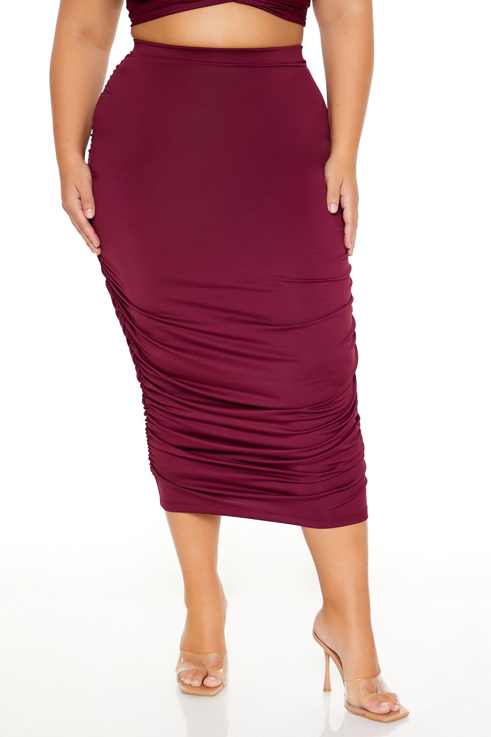 Plus Size Ruched Crop Top & Skirt Set | Forever 21 Womens