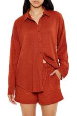 Textured Shirt & Shorts Set | Forever 21 Womens