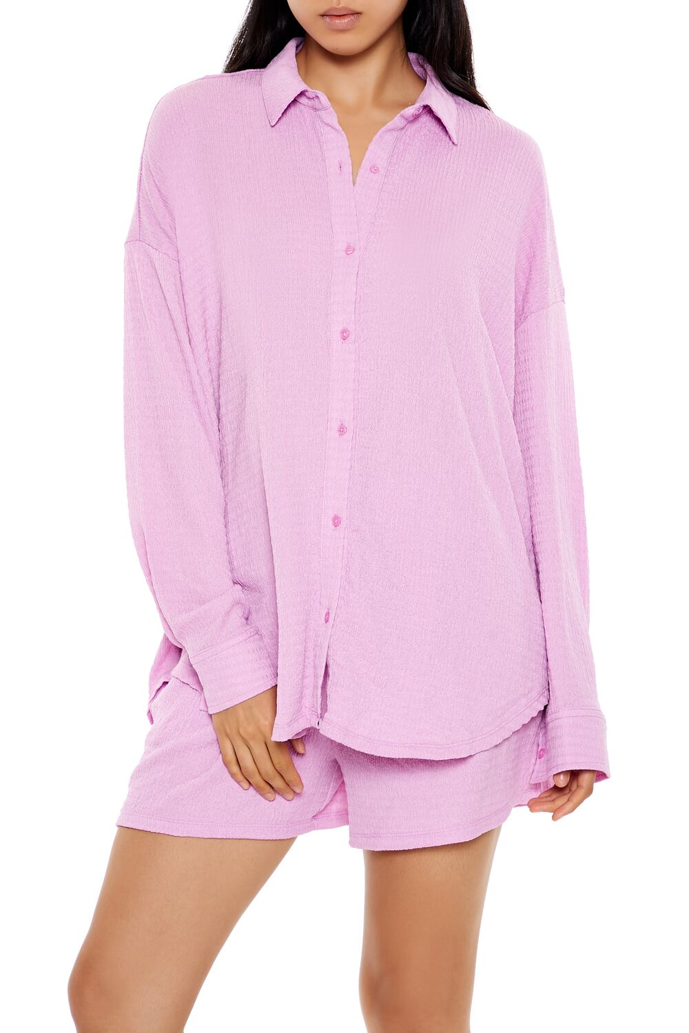 Textured Shirt & Shorts Set | Forever 21 Womens