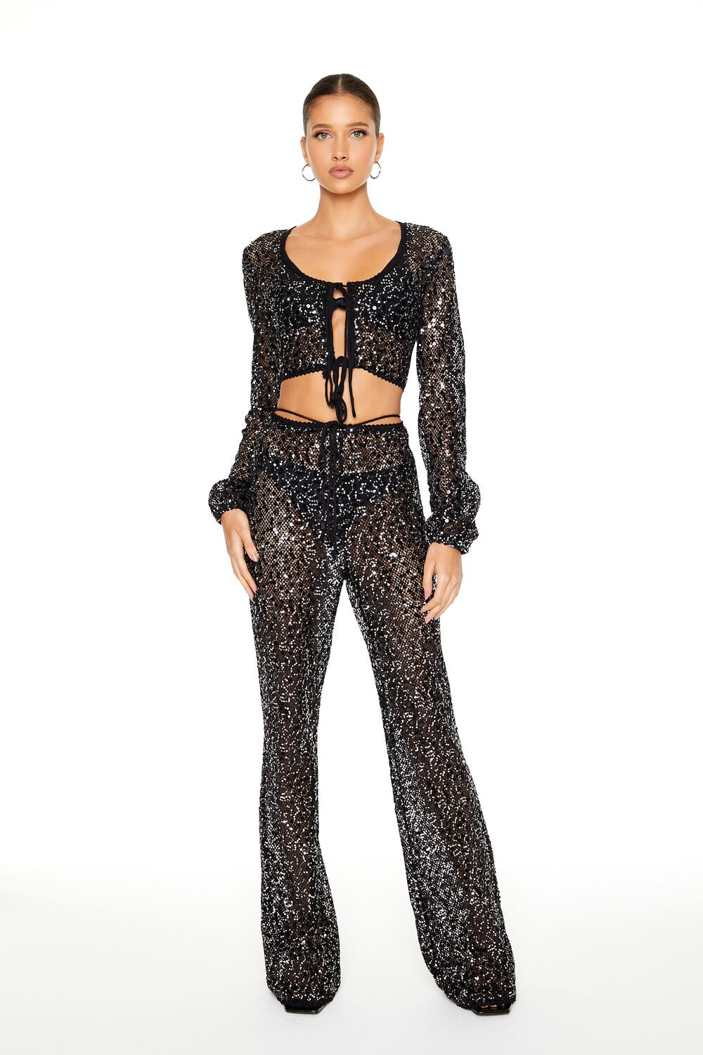 Sequin Crop Top & Pants Set | Forever 21 Womens