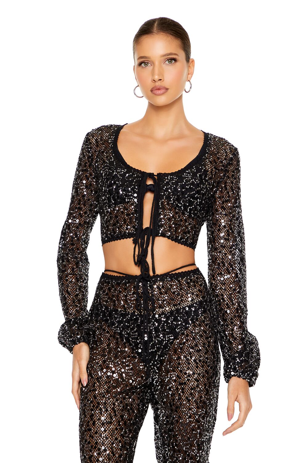 Sequin Crop Top & Pants Set | Forever 21 Womens