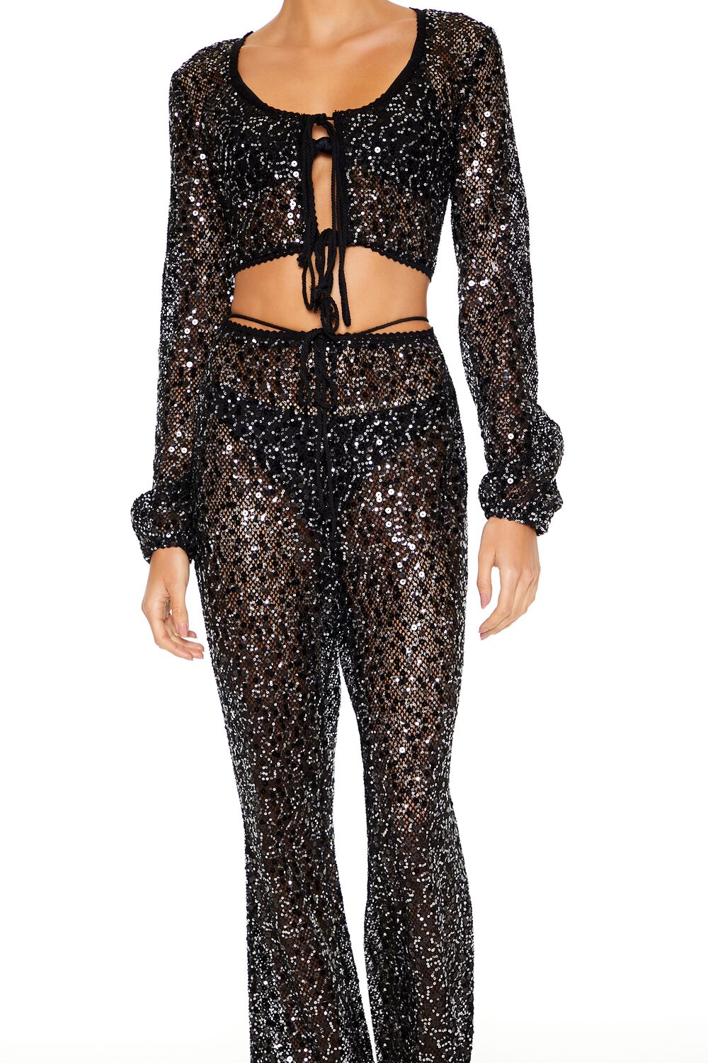 Sequin Crop Top & Pants Set | Forever 21 Womens