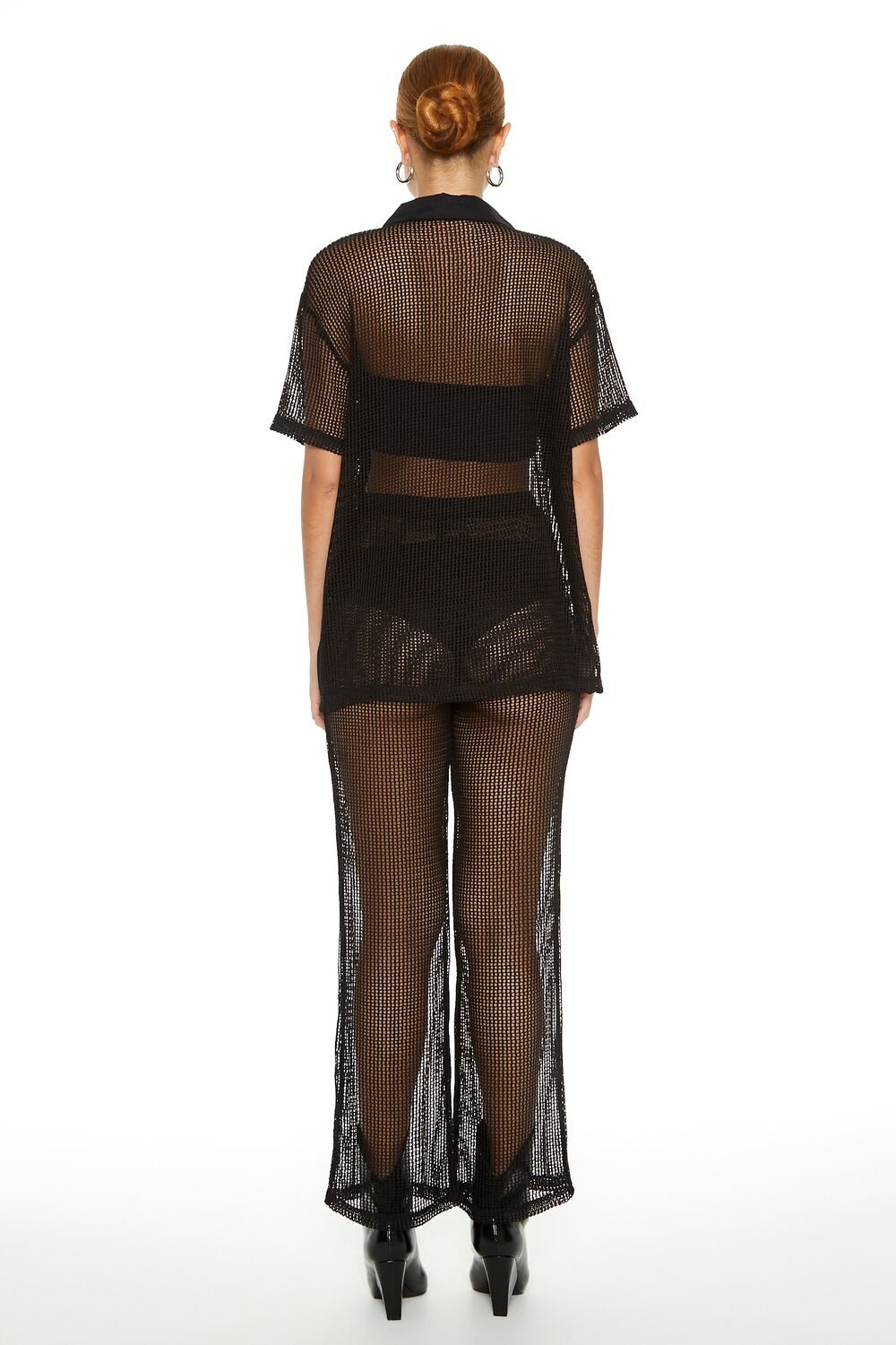 Sheer Crochet Shirt & Pants Set | Forever 21 Womens