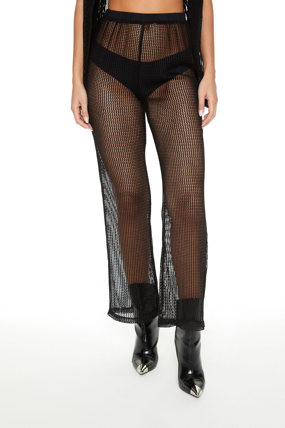 Sheer Crochet Shirt & Pants Set | Forever 21 Womens