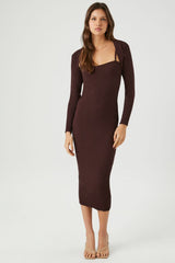 Midi Dress & Shrug Sweater Set | Forever 21 Womens