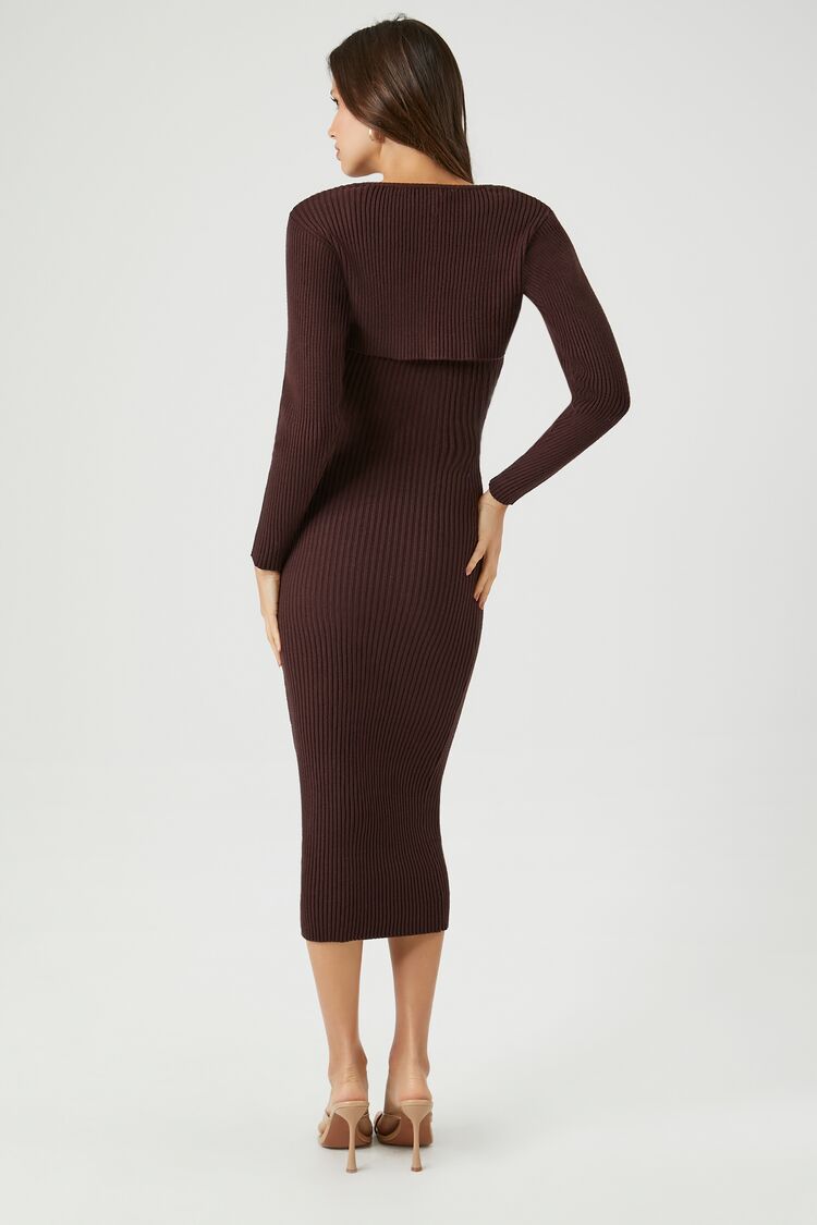 Midi Dress & Shrug Sweater Set | Forever 21 Womens