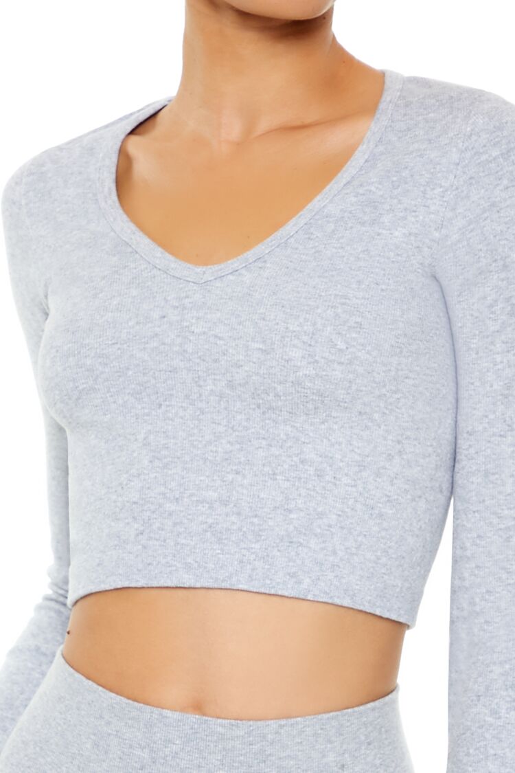 Active Seamless V-Neck Crop Top | Forever 21 Womens