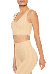Seamless Cable Knit Sports Bra | Forever 21 Womens