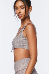 Ruched Drawstring Sports Bra | Forever 21 Womens