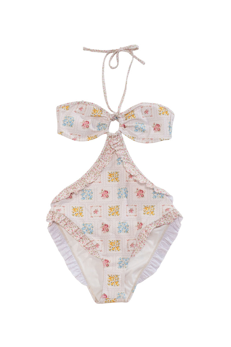 Floral Halter One-Piece Swimsuit | Forever 21 Womens