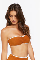 Contrast-Trim Bandeau Bikini Top | Forever 21 Womens